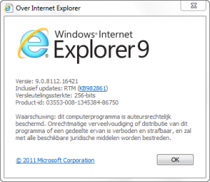 Internet Explorer 9 NL